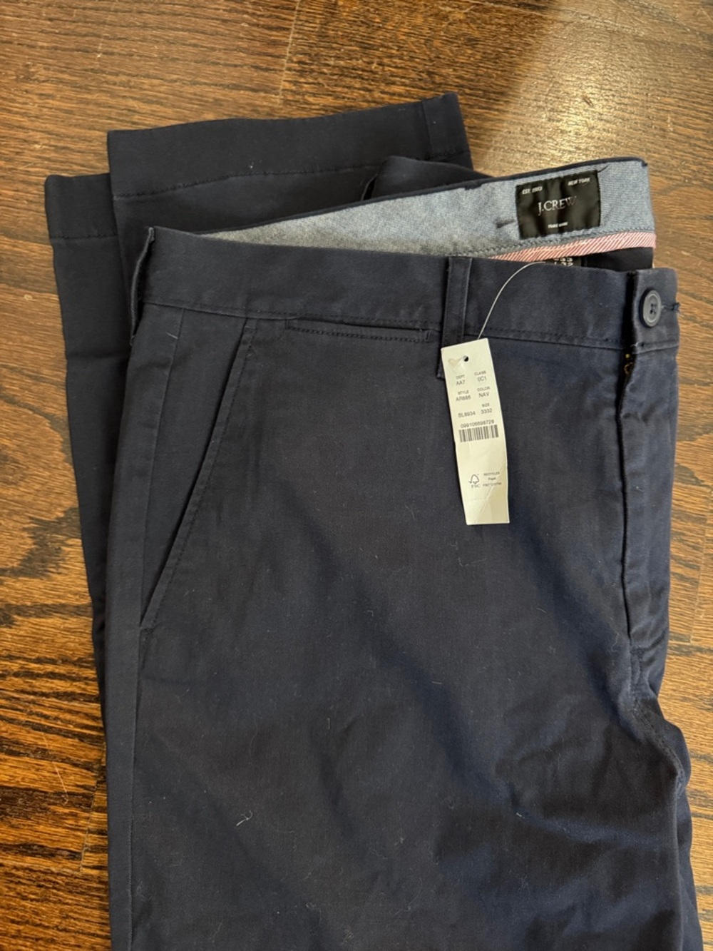 J. Crew Men's Navy Pants - 770 Straight Fit Size 33x32 - Picture 4 of 5